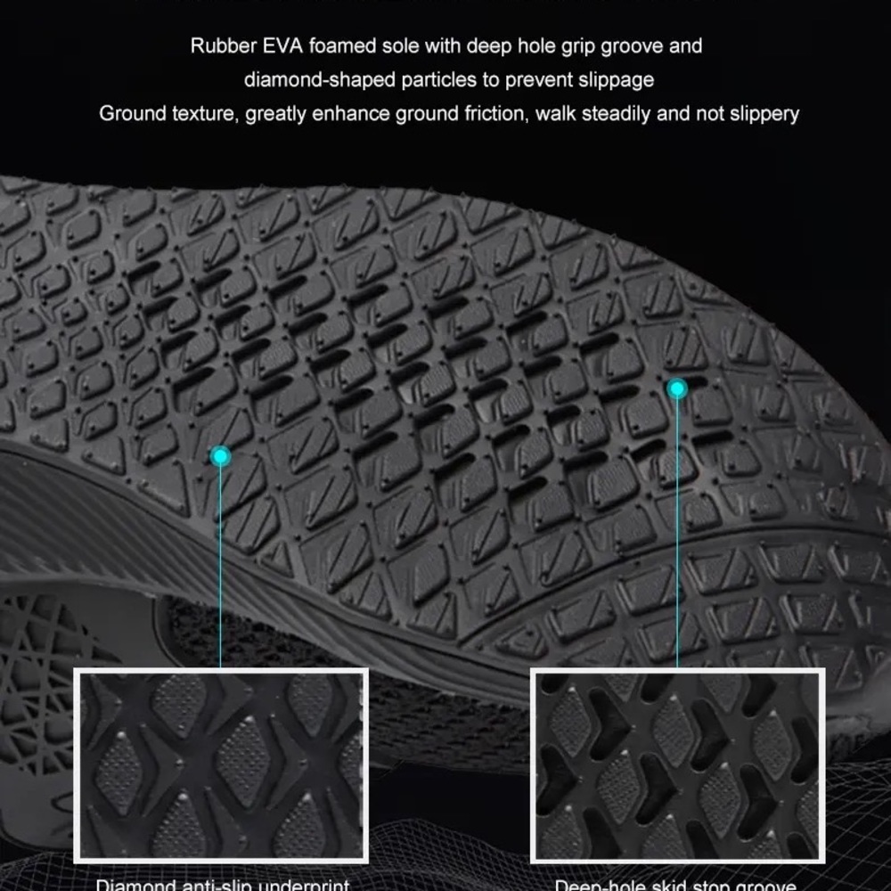 Men’s safety shoes with steel toe work sneakers lightweight anti slip comfort - Picture 2 of 6